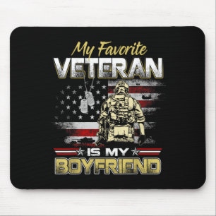 Favoriete veteraan is vriend - veterans day vlag muismat