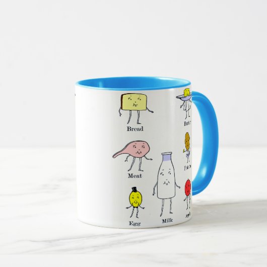 Favoriete voedingsmiddelen keukenkunst mok (Voorkant rechts)