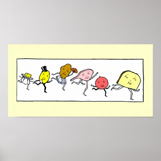 Favoriete voedingsmiddelen  keukenkunst poster (Voorkant)