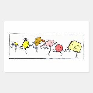 Favoriete voedingsmiddelen  keukenkunst rechthoekige sticker