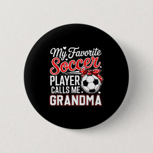 Favoriete voetballer belt oma op moederdag ronde button 5,7 cm