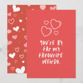 Favoriete Weirdo Flat Holiday Kaart (Voorkant / Achterkant)