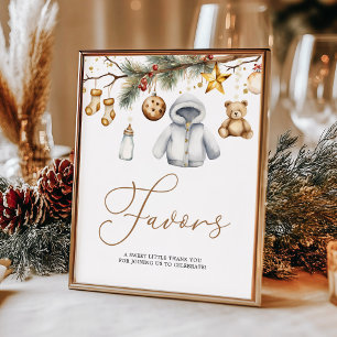 Favorieten Boho Christmas Holiday Baby shower Poster