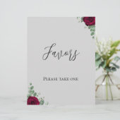 Favorieten Rode Roos Trouwbord (Staand voorkant)