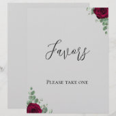 Favorieten Rode Roos Trouwbord (Voorkant / Achterkant)