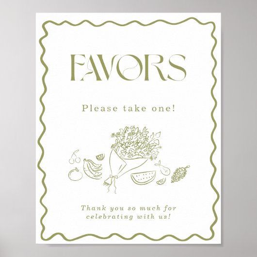 Favorieten Sign Fresh Off the Market Vrijgezellenf Poster (Voorkant)