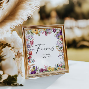 Favorieten Teken Tuinbloemen Vrijgezellenfeest Poster