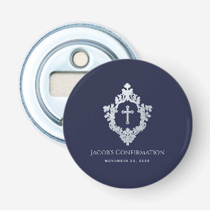 Favorieten voor jongensbevestiging Navyblauwe vint Button Flesopener