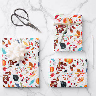 Favoris colorés d'automne Papier d'emballage sai