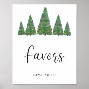 Favoris de Noël Evergreen  Affiche