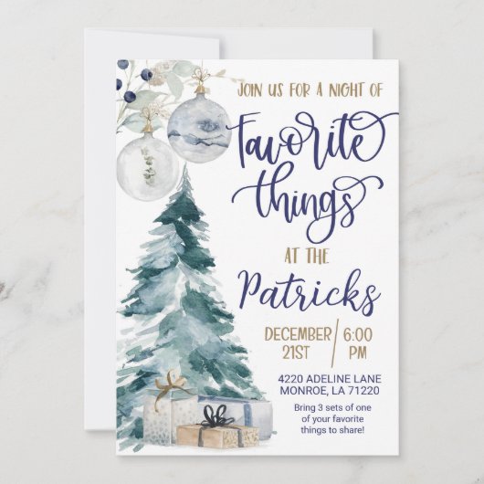 Favoris Fête Invitation (Devant)