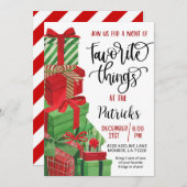 Favoris Fête Invitation (Devant / Derrière)