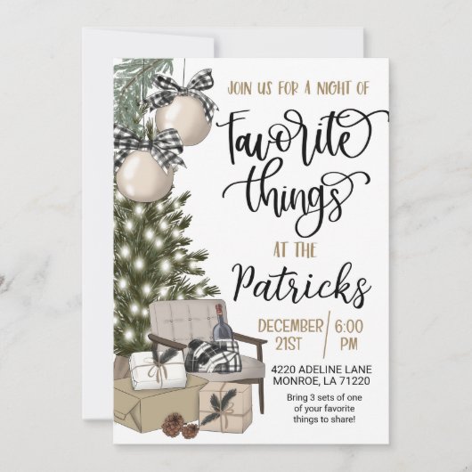 Favoris Fête Invitation (Devant)