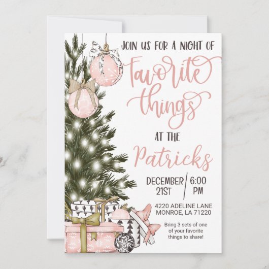 Favoris Fête Invitation (Devant)