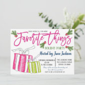 Favoris Noël Fête Invitation (Debout devant)