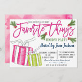 Favoris Noël Fête Invitation (Devant / Derrière)