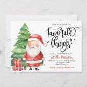 Favoris Père Noël Fête Invitation (Devant)