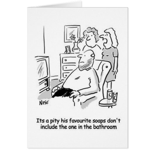 Favoris TV Soaps Funny Cartoon Carte de voeux (Devant)