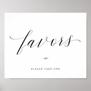Favorisaties nemen één elegante kalligrafie huweli poster