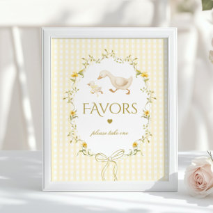 Favoriseert Silly Goose geslacht neutrale gingham Poster