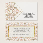 Favoriser les étiquettes cadeau Damask Pattern Swi (Devant & derrière)