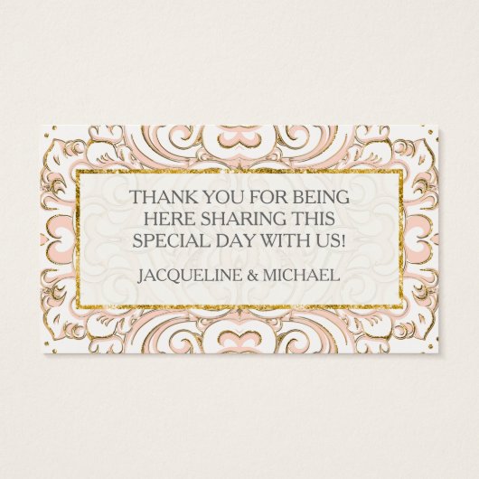 Favoriser les étiquettes cadeau Damask Pattern Swi (Dos)