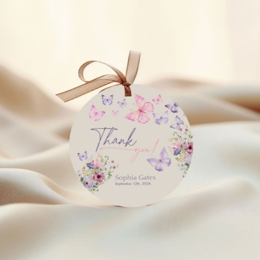 Favoriser les étiquettes Papillon Fleur sauvage Me