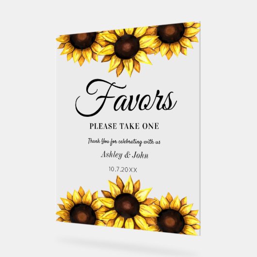 Favoriser les tournesols Mariages Jaune (Angle)