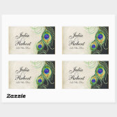 Favoriser Sticker Cadeau - Peacock Feathers Mariag (Feuille)