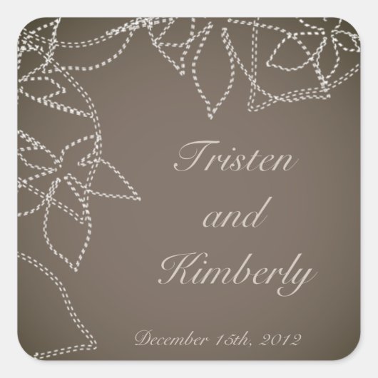 Favoriser Stickers Automne Floral Automne Gray Gri (Devant)