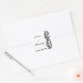 Favoriser Stickers Black White Damask Lace Impress (Enveloppe)