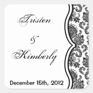 Favoriser Stickers Black White Damask Lace Impress