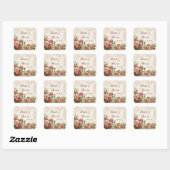 Favoriser Stickers Cadeaux ou Seals, Trellis Rose  (Feuille)