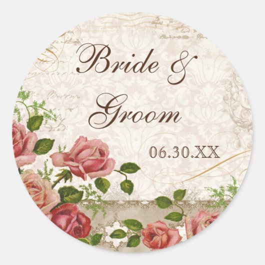 Favoriser Stickers Cadeaux ou Seals, Trellis Rose  (Devant)