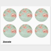 Favoriser Stickers Fête des mariées Blush Peach Ro (Feuille)