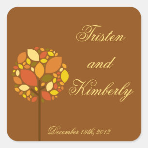 Favoriser Stickers Moderne Arbre d'automne Foliage