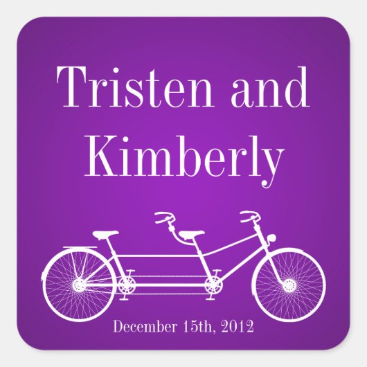 Favoriser Stickers Whimsical Purple Double Vélo (Devant)