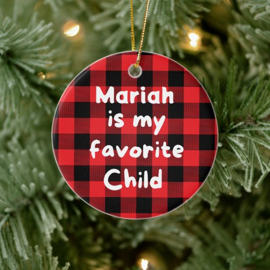 Favorite Child Name Keramisch Ornament (Boom)
