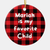 Favorite Child Name Keramisch Ornament (Voorkant)