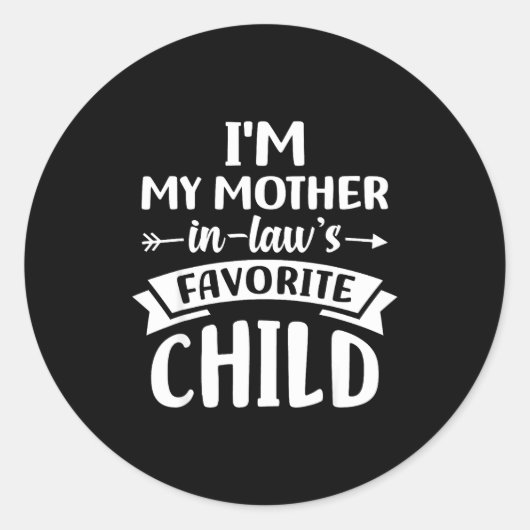Favorite Child Of My Mother Ronde Sticker (Voorkant)
