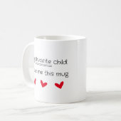 Favorite Enfant mignonne Mère Fête Cadeau Café Mug (Devant gauche)
