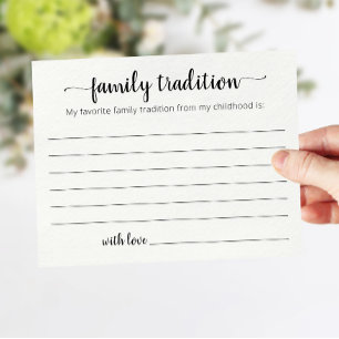 Favorite Family Tradition carte Baby shower fête