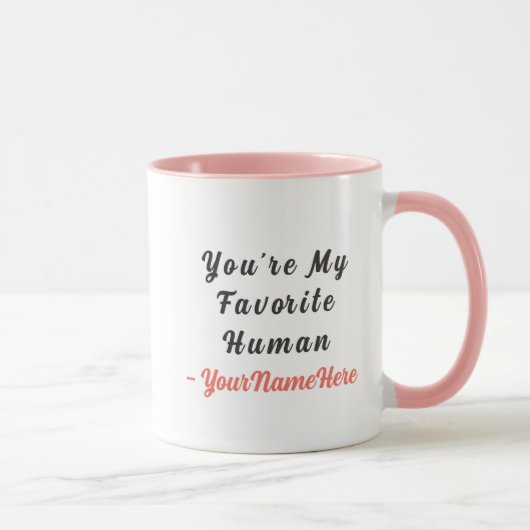 Favorite Human Personalized Valentine Mug Gift Mok (Rechts)