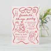 Favorite Things Christmas Holiday Party Invitation (Debout devant)