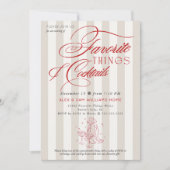 Favorite Things & Cocktails Holiday Gift Exchange Kaart (Voorkant)