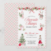 Favorite Things Festive Party Invitation (Devant / Derrière)