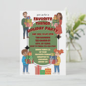 Favorite Things Holiday Party, gift exchange Kaart (Staand voorkant)