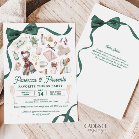 Favorite Things Invitation de la partie Poursuite 