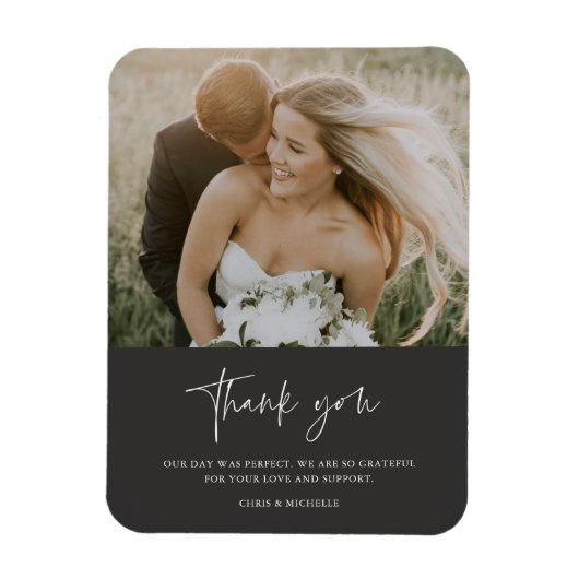 Favorite Wedding Day Photo Thank You Magnet (Vertical)