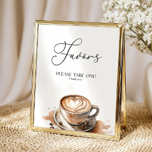 Favors Baby Is Brewing Koffie Baby Shower Poster